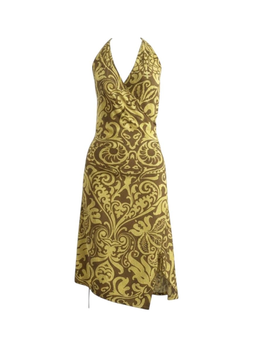 Vestido Amarelo Estampa Lelis Blanc P, Lelis Blanc, Amarelo, tamanho P