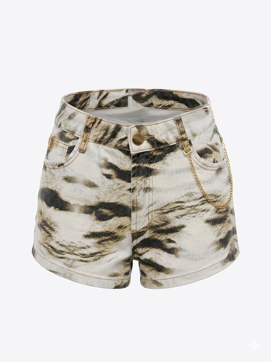 Shorts Animal Print Lança Perfume 38, Lança Perfume, Estampada, tamanho 38