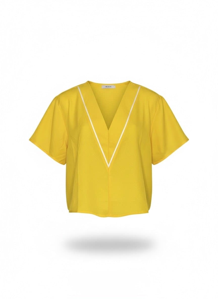 Camiseta Amarela Colcci, Colcci, Amarelo, tamanho M