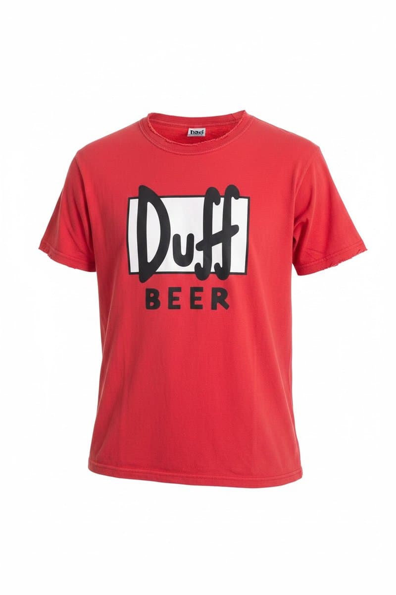 Camiseta Vermelha Duff The Simpsons, Vermelho, tamanho G