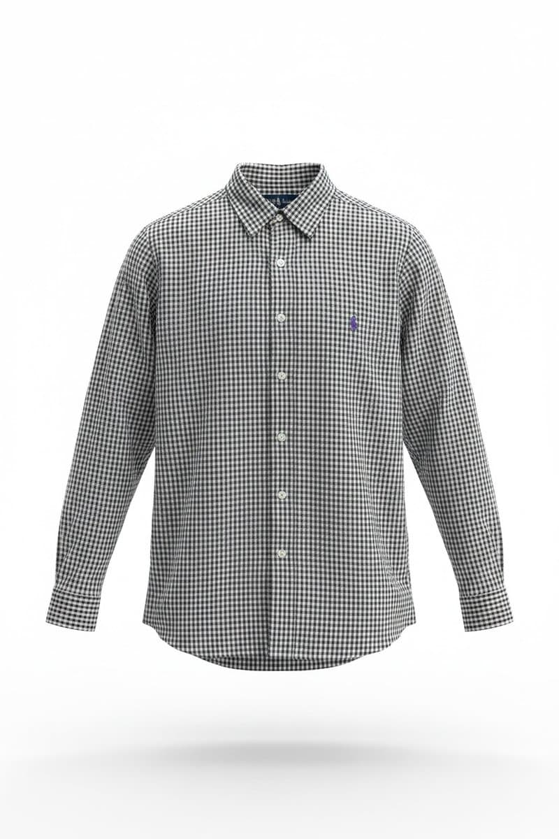 Camisa Xadrez PB Ralph Lauren, Polo Ralph Lauren, Preto, tamanho M