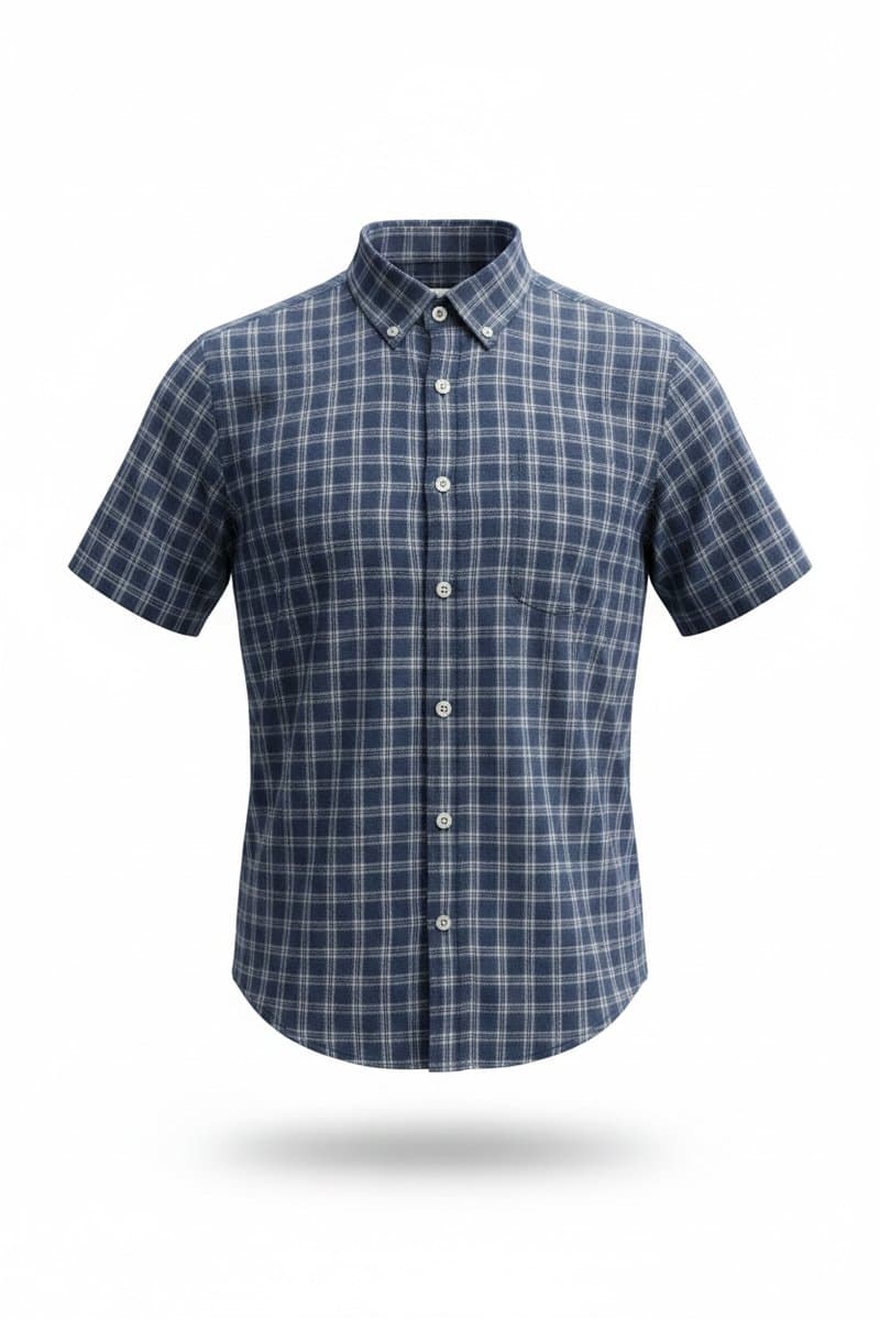 Camisa MC Xadrez Azul Gap, GAP, Azul, tamanho M