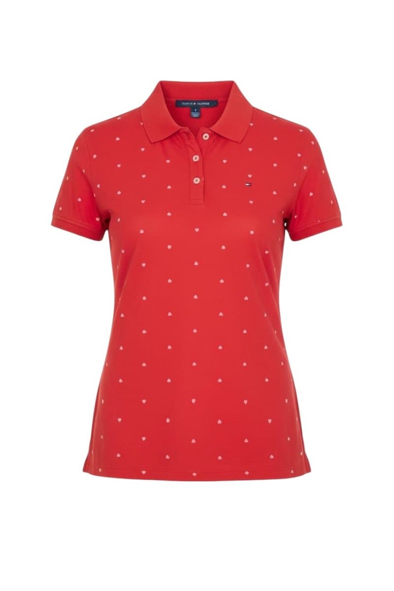 Polo Vermelha Coração Tommy GG, Tommy Hilfiger, Vermelho, tamanho PP