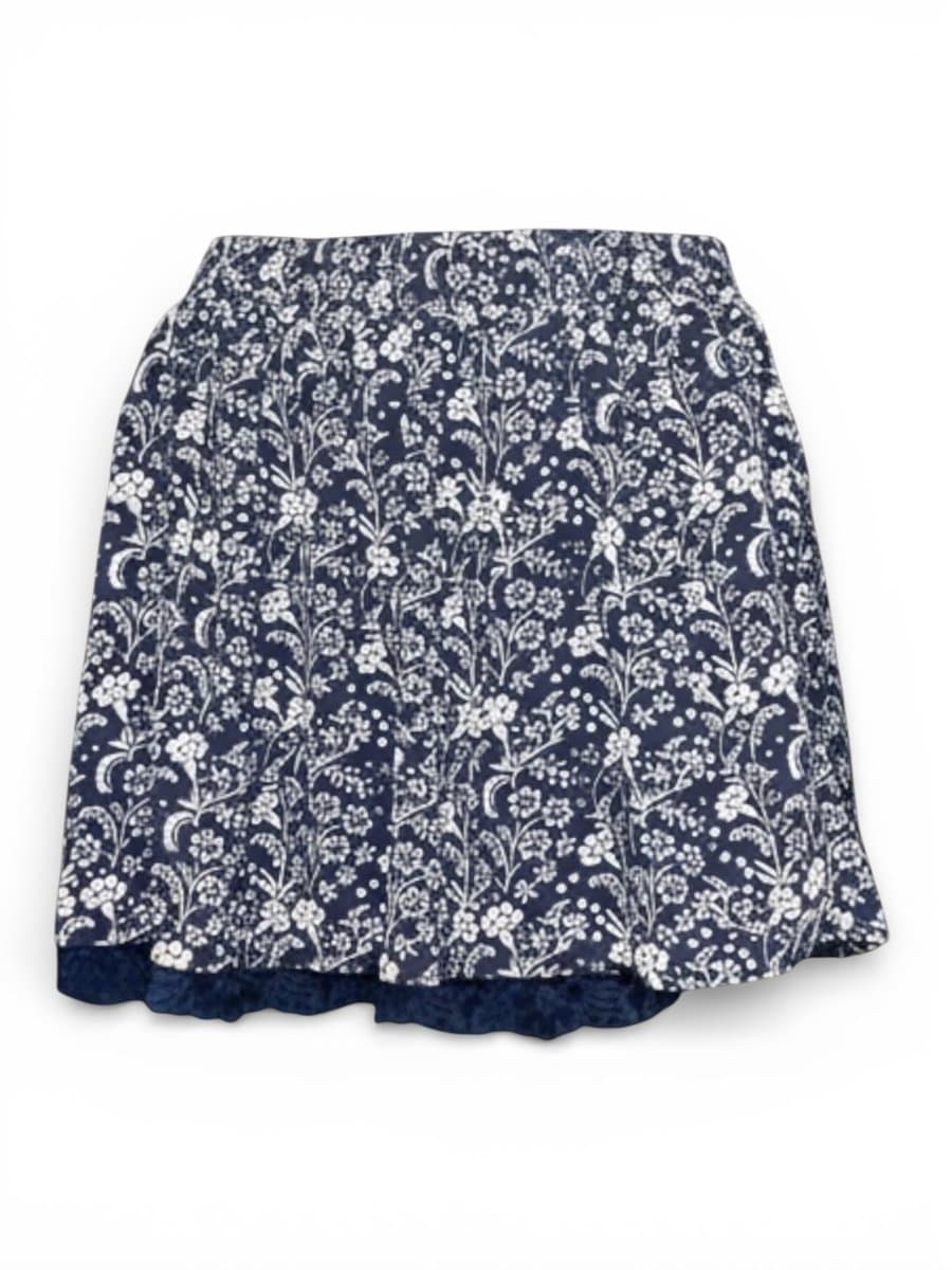 Saia Pregas Estampa Marinho Forever 21 M, Forever 21, Azul-marinho, tamanho M