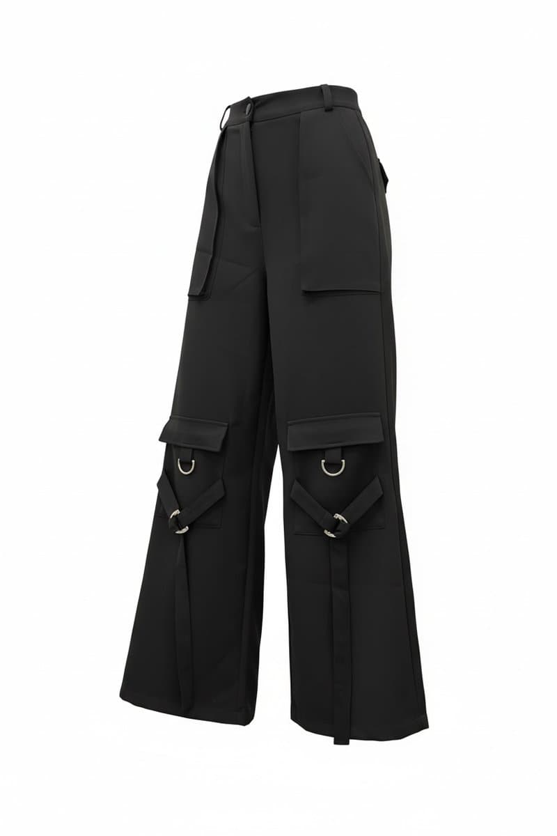 Calça Cargo Preta Xinhao P, Preto, tamanho P