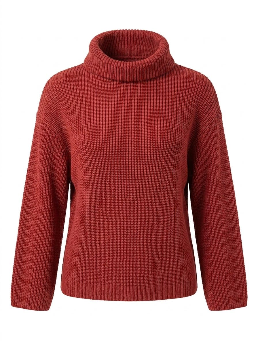 Blusa Tricot Telha Gola, Terracota, tamanho UN