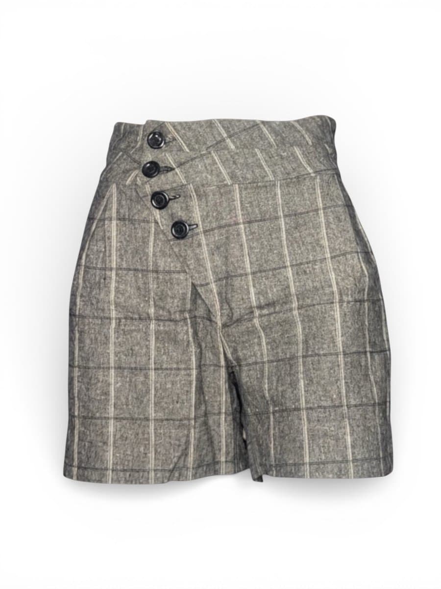 Shorts Cinza Xadrez Nz 42, Cinza, tamanho 38