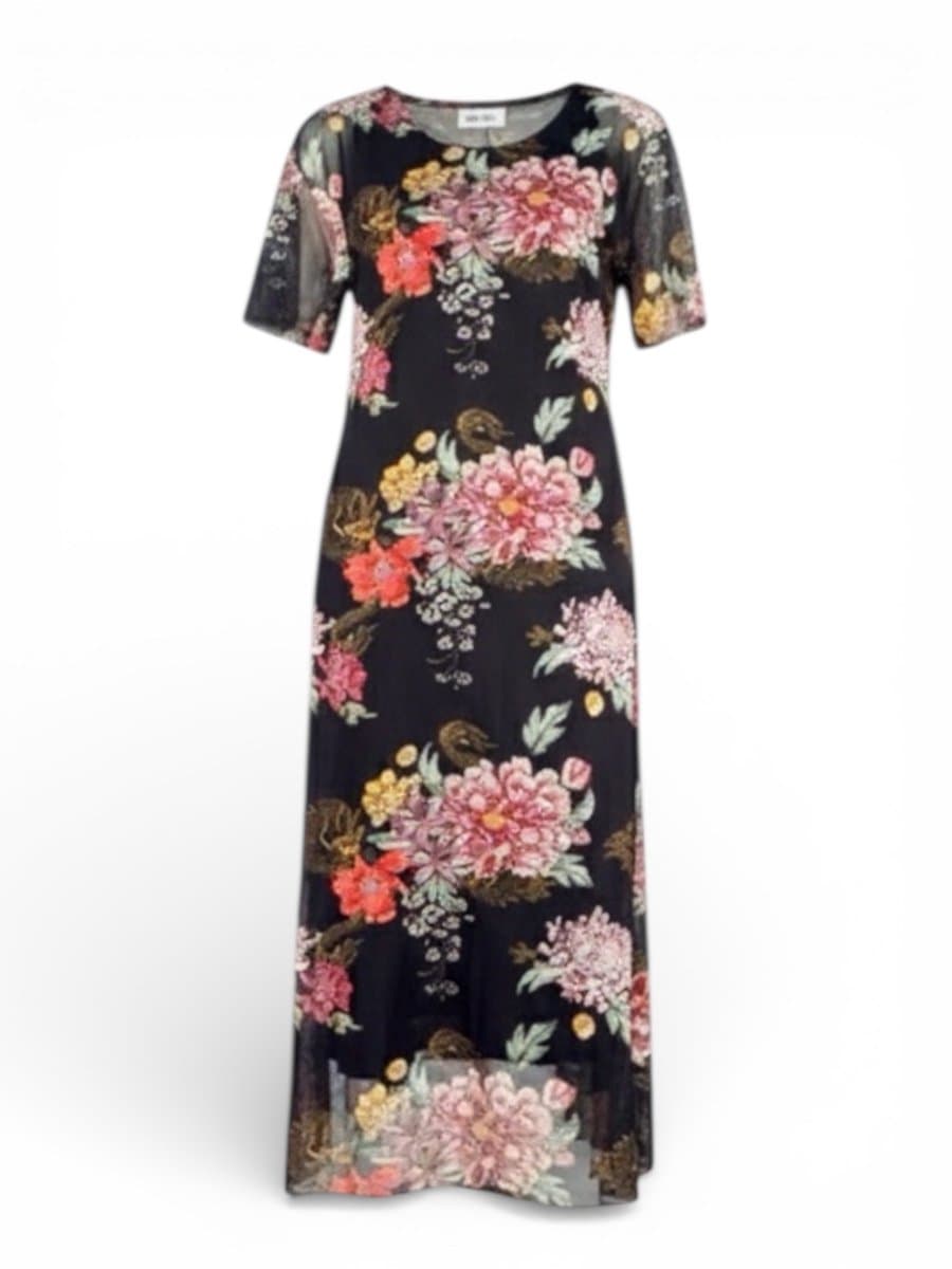 Vestido Midi Tule Estampa Clock House, Clock House, Estampada, tamanho P