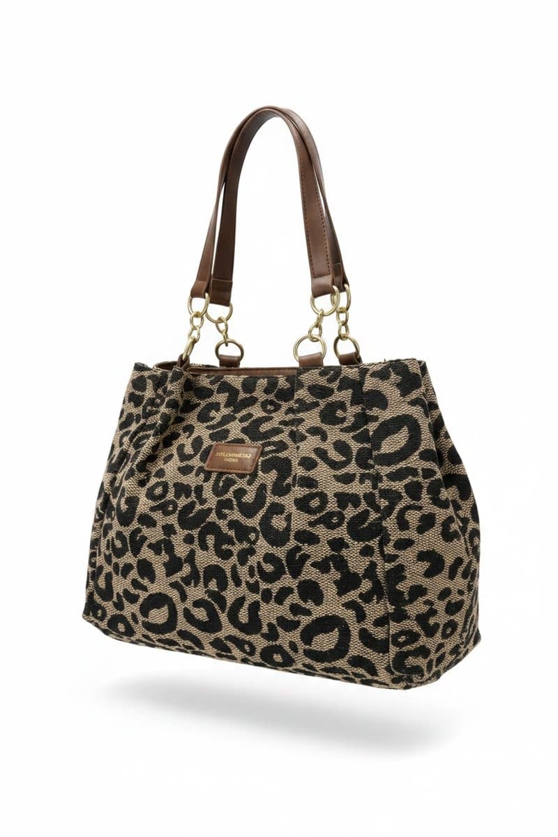 Bolsa Tecido Onça Baelaanan&Bag, Estampada, tamanho Não informado