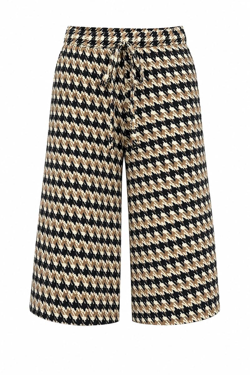 Calça Pied de Poule Terroso Coaff, Marrom, tamanho GG