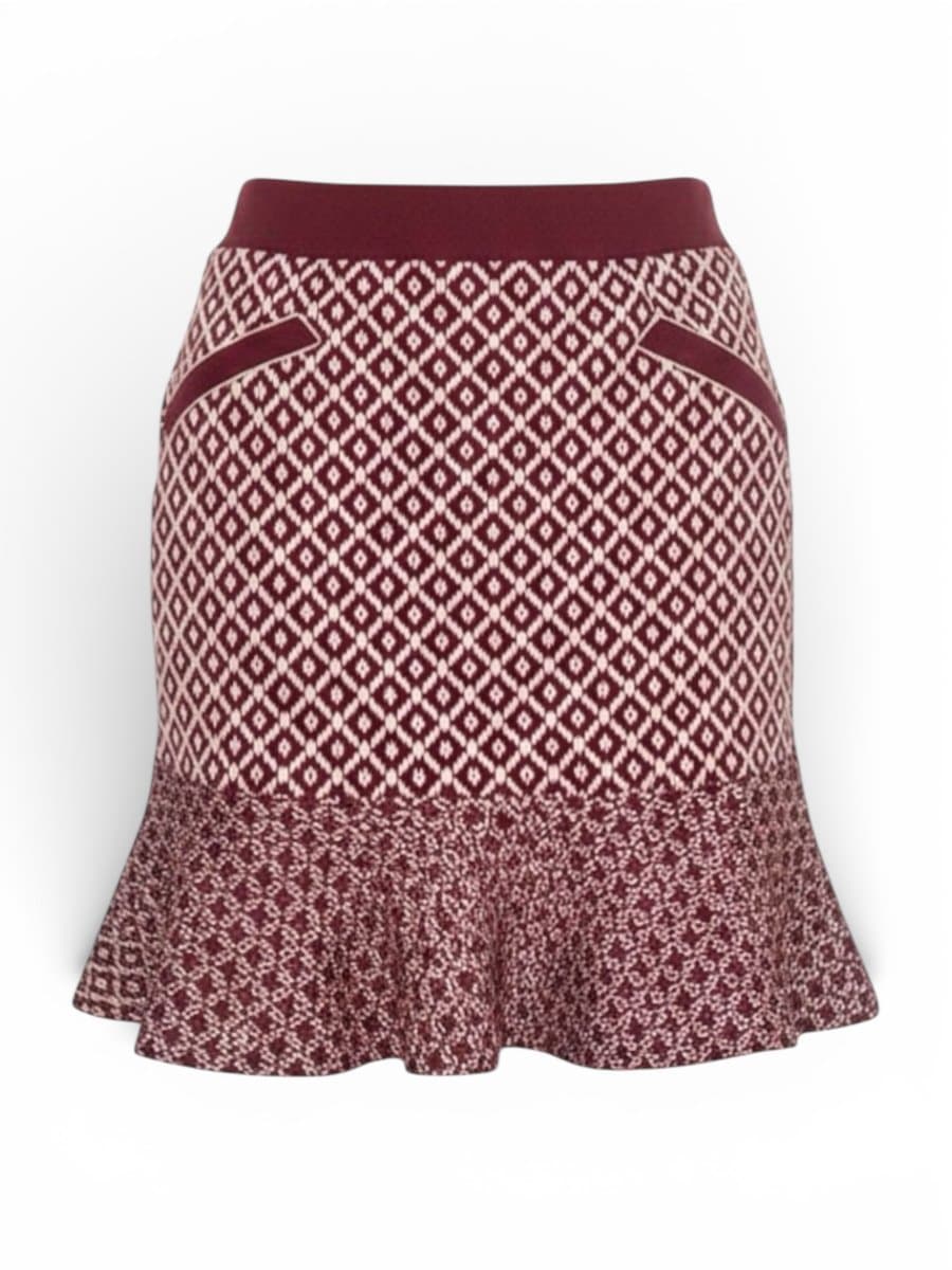 Saia Tricot Vinho Lucy In The Sky G, Lucy in the Sky, Bordô, tamanho G