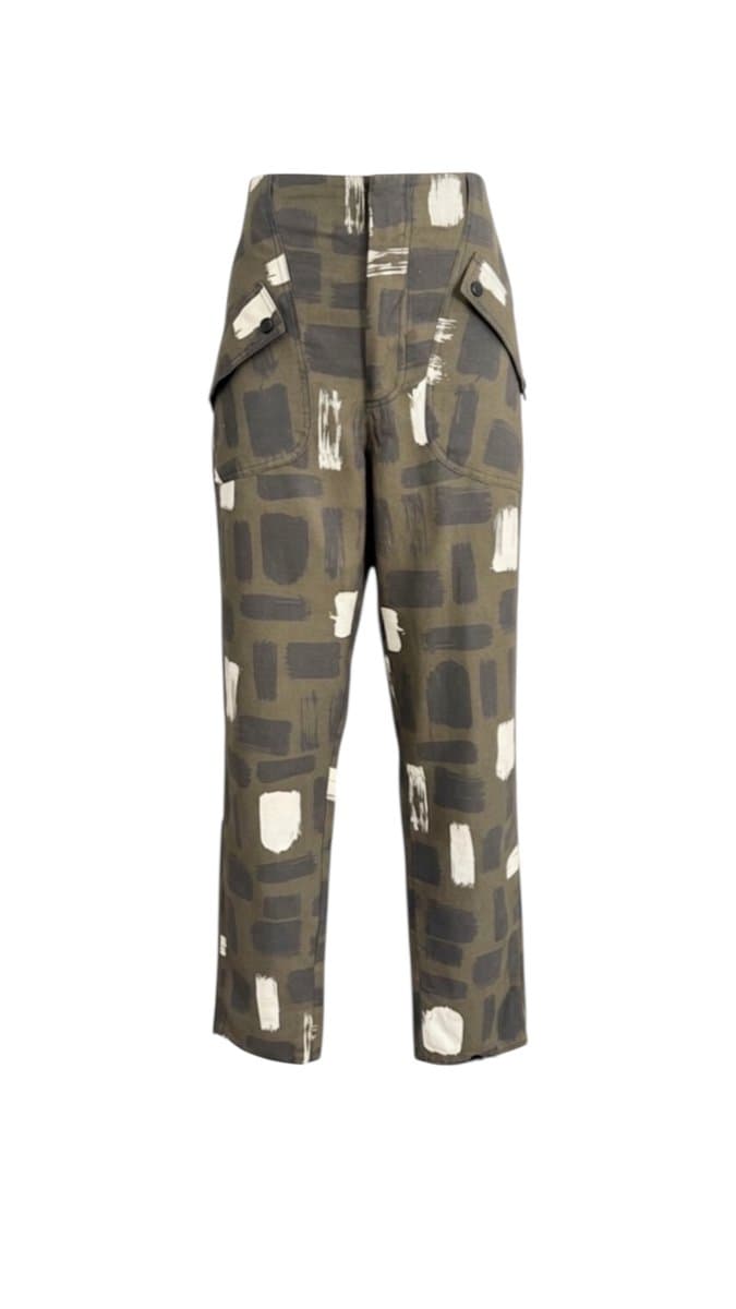 Calça Estampa Militar Open P, Verde-musgo, tamanho P