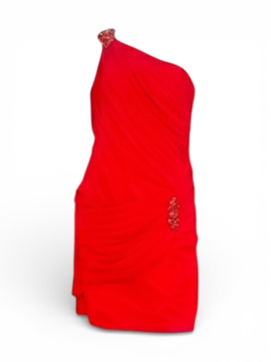 Vestido 1 Ombro Vermelho Mignon 40, Vermelho, tamanho 40