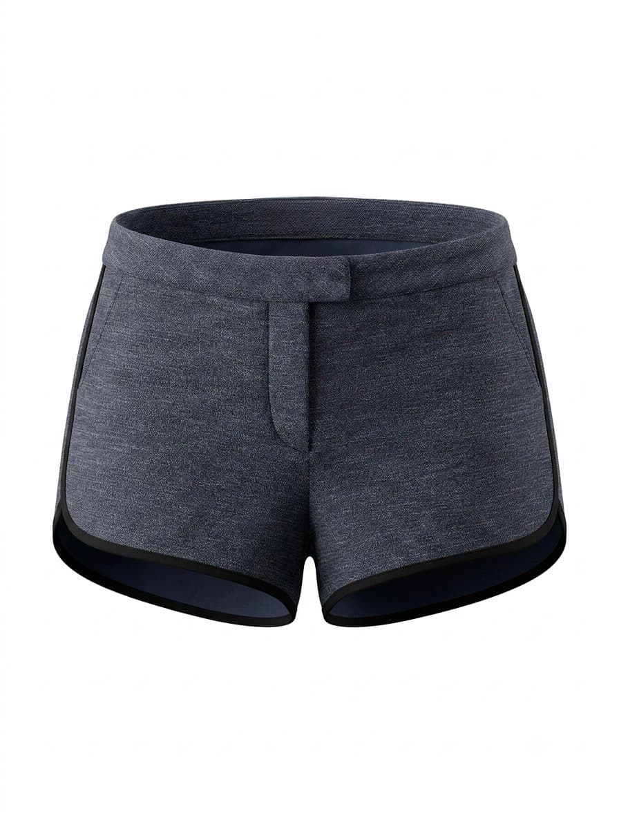 Shorts Marinho/Viés Preto Canal, Canal, Azul-marinho, tamanho G