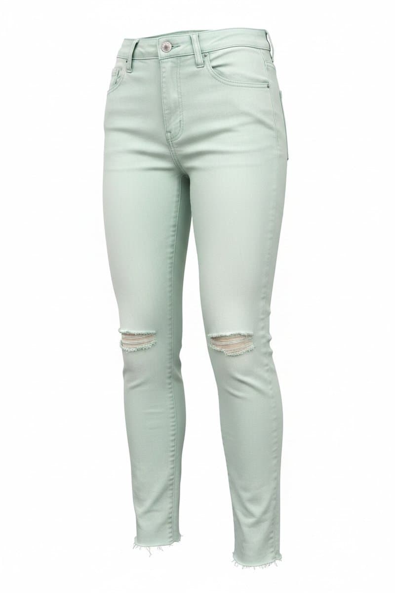 Calça Skinny Verde Água Byz, Água, tamanho 38