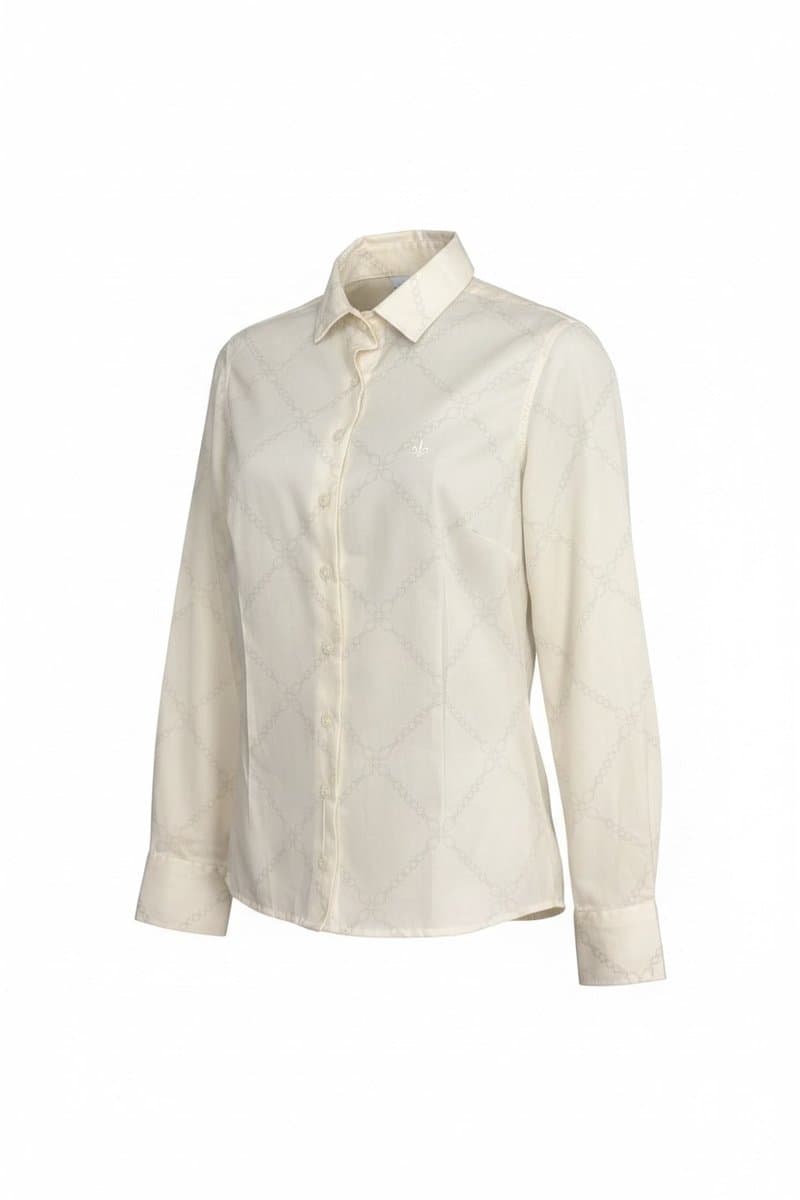 Camisa Off Estampa Correntes Dudalina, Dudalina, Branco, tamanho 38