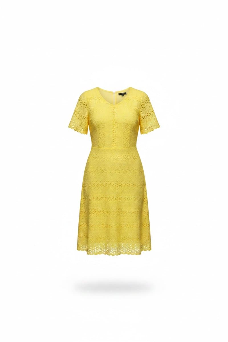 Vestido Midi Laise Amarelo Fagian, Amarelo, tamanho M