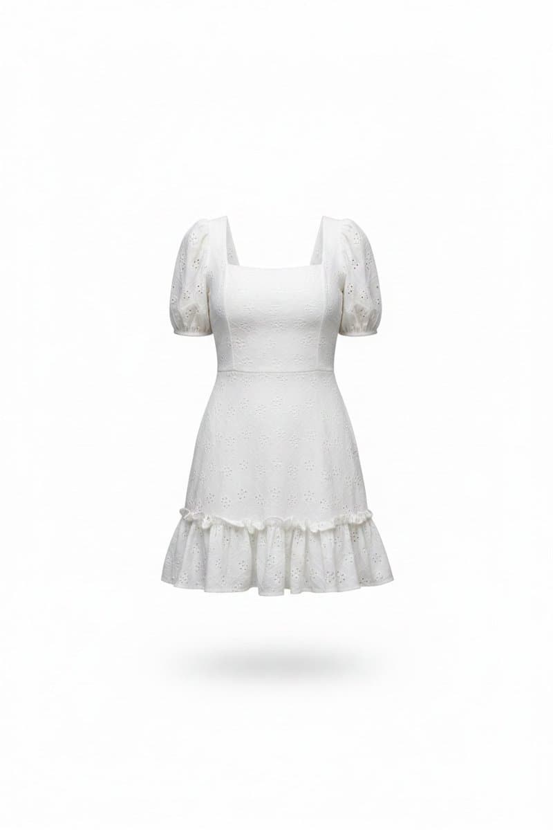 Vestido Curto Malha Laise Branco, Branco, tamanho G