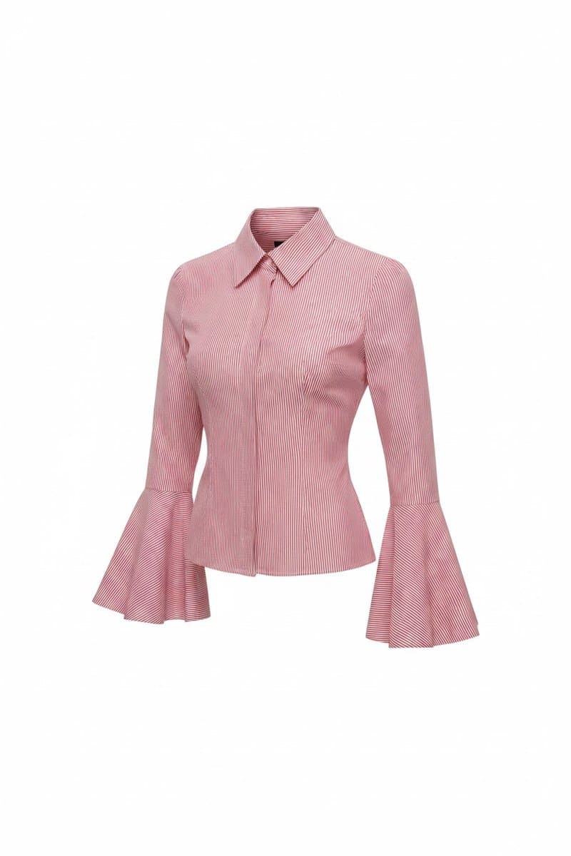 Camisa Listras Vermelha Mofficer, M.Officer, Vermelho, tamanho P