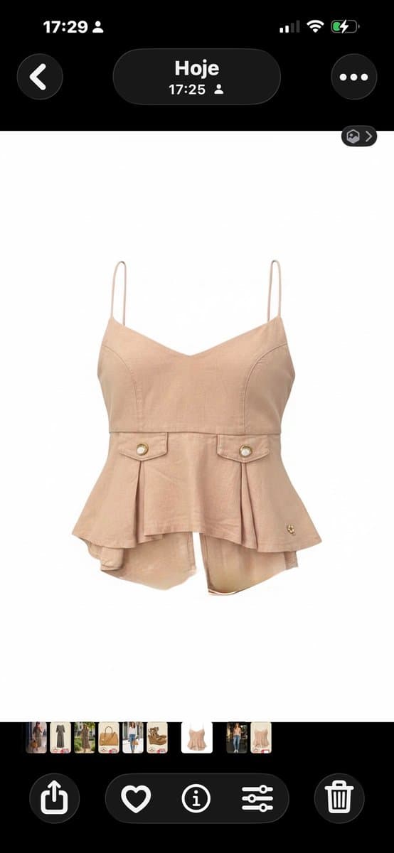 Regata Peplum Nude Linho Murau, Murau, Nude, tamanho 38