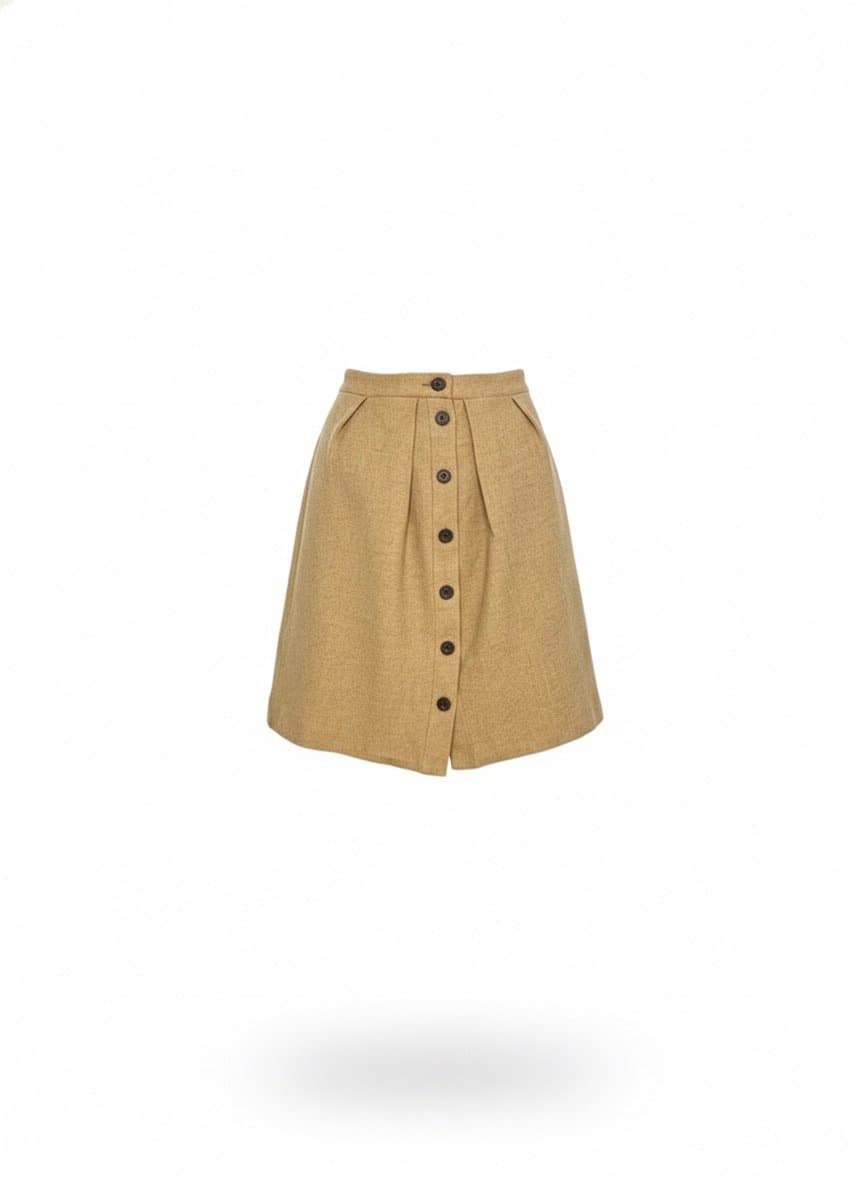 Saia Lã Bege J Crew P, Bege, tamanho P