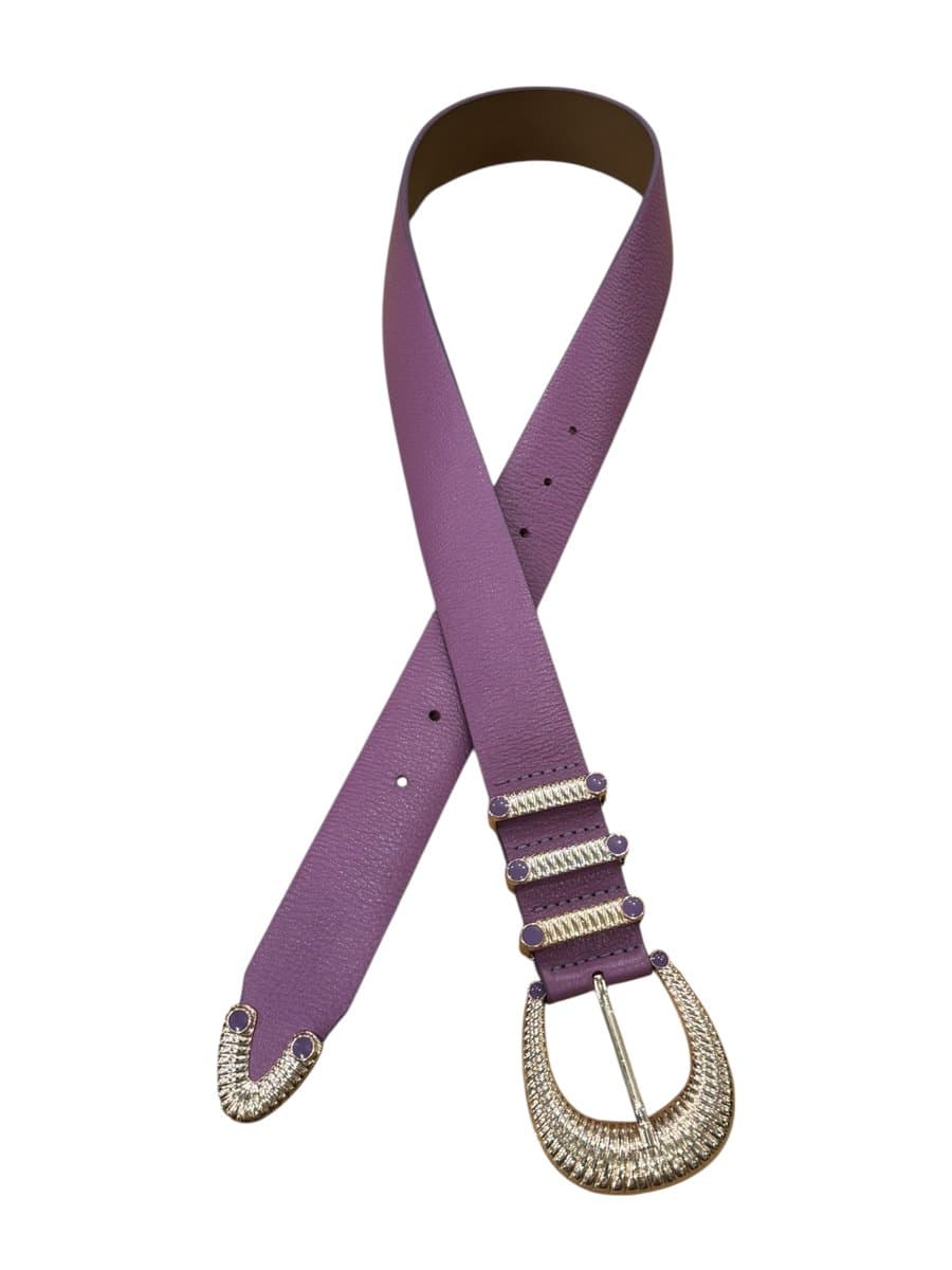 Cinto Roxo Fivela Dourada, Violeta, tamanho Não informado