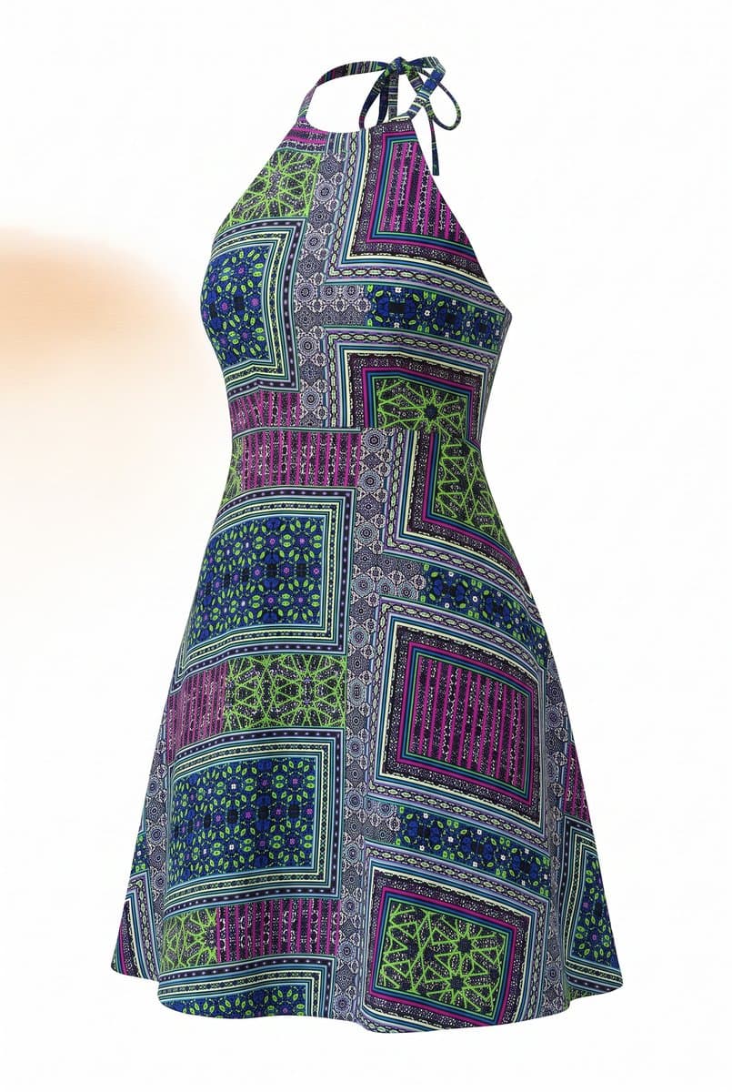 Vestido Curto Estampa Colorida G, Estampada, tamanho G