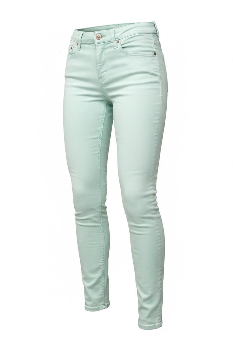 Calça Skinny Sarja Verde Água Zara, Zara, Água, tamanho 38