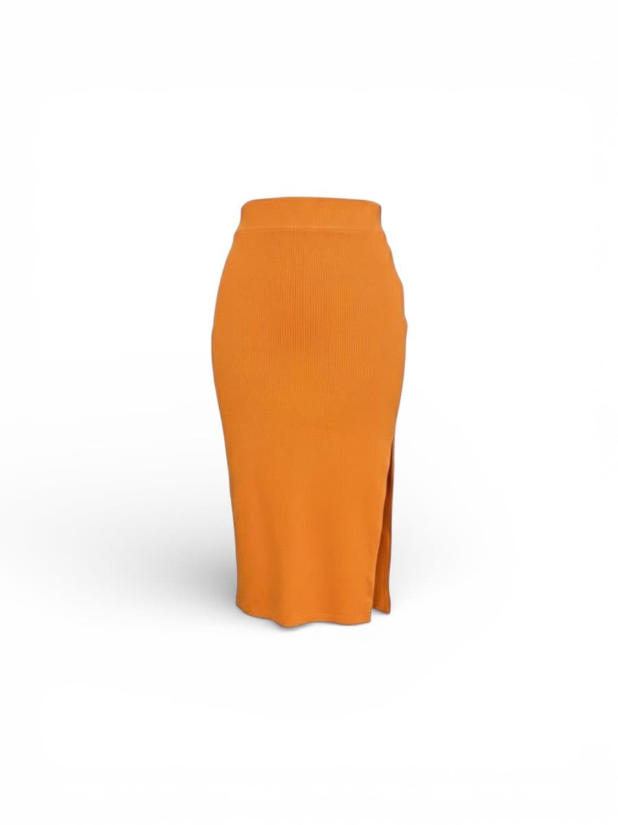 Saia Coral Canelada Zen P, Coral, tamanho P