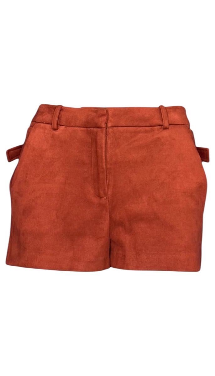 Shorts Suede Canal Terra P, Canal, Terracota, tamanho P