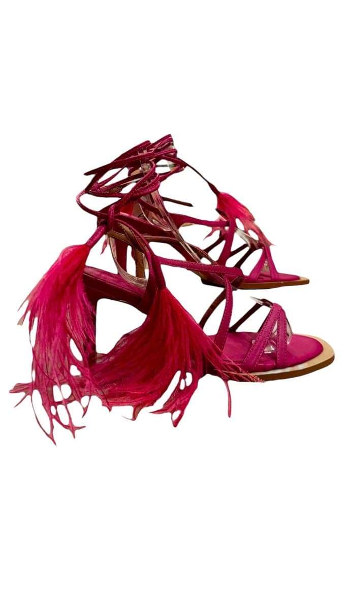 Sandália Pink Plumas Vicenza 34 51 Smd-144, Vicenza, Rosa-chiclete, tamanho 34