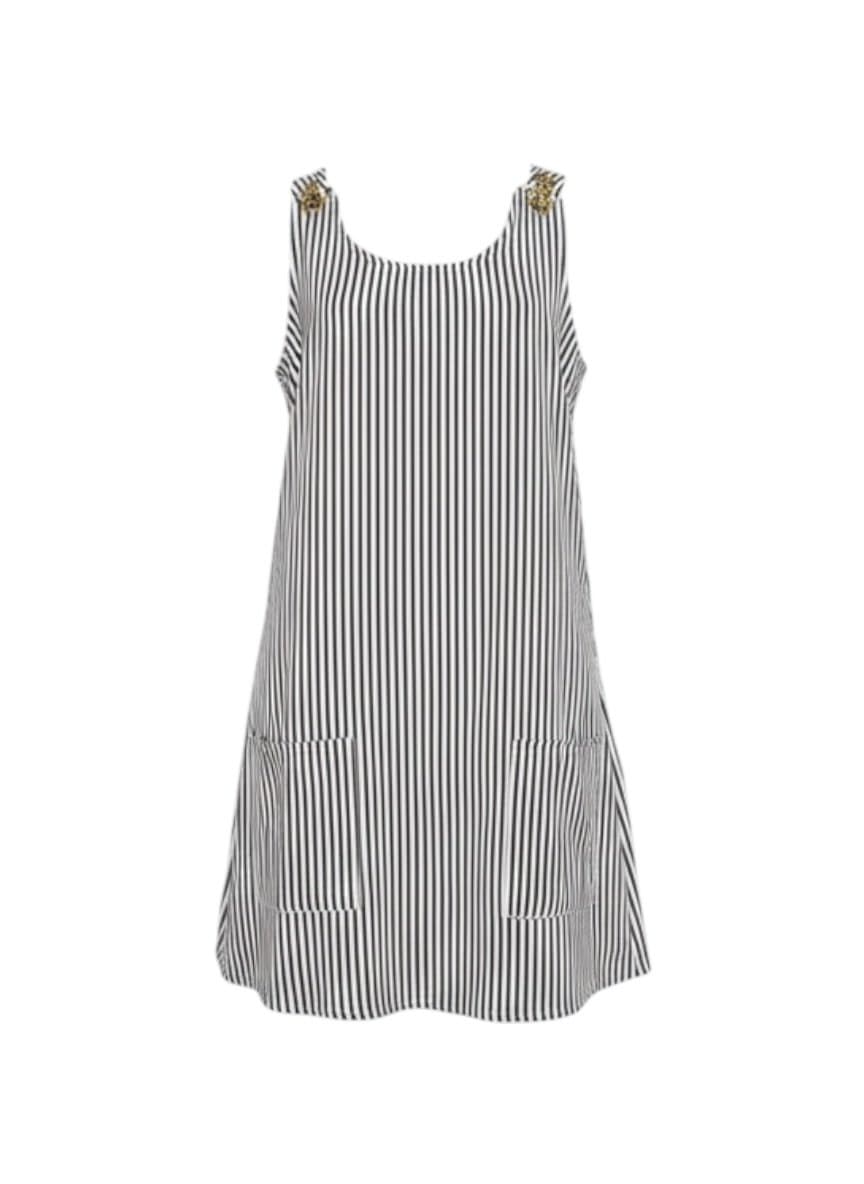 Vestido Listras Marinho Shein M, Shein, Azul-marinho, tamanho M