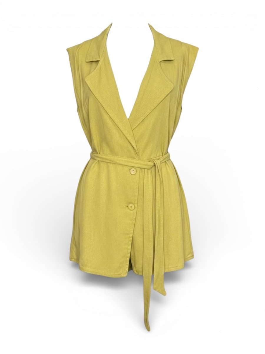 Colete Linho Verde Made 4 You M, Verde, tamanho M