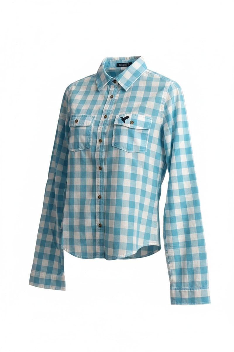 Camisa Xadrez Azul Hbf M, Azul, tamanho M